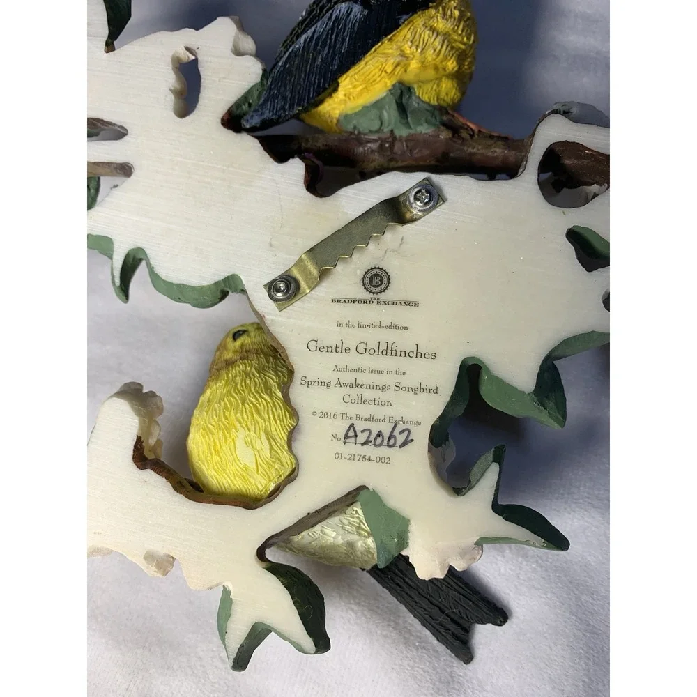 Bradford Exchange 2016 Spring Awakenings Gentle Goldfinches Songbird Collection